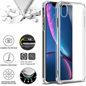 Silikoninis-Anti shock 0.6 mm. storio dėklas (IPHONE XR)